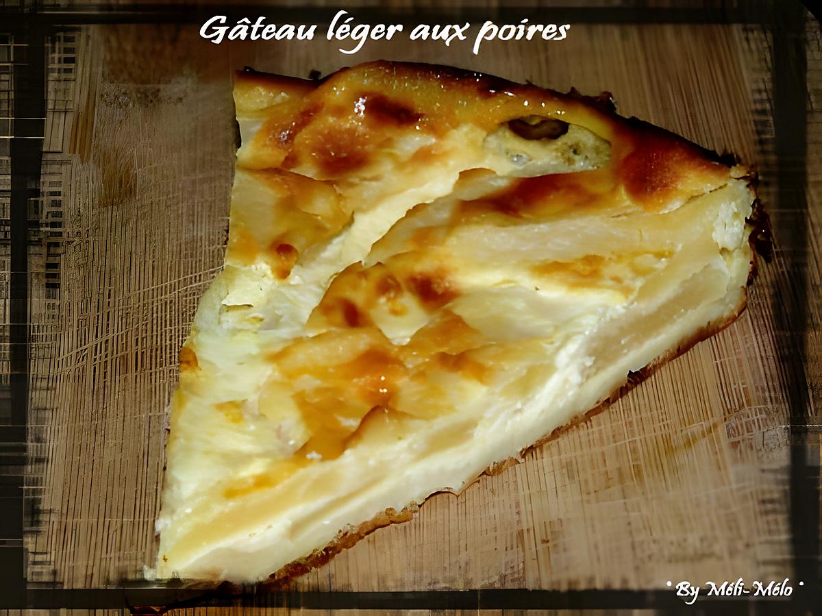 recette Gâteau léger aux poires