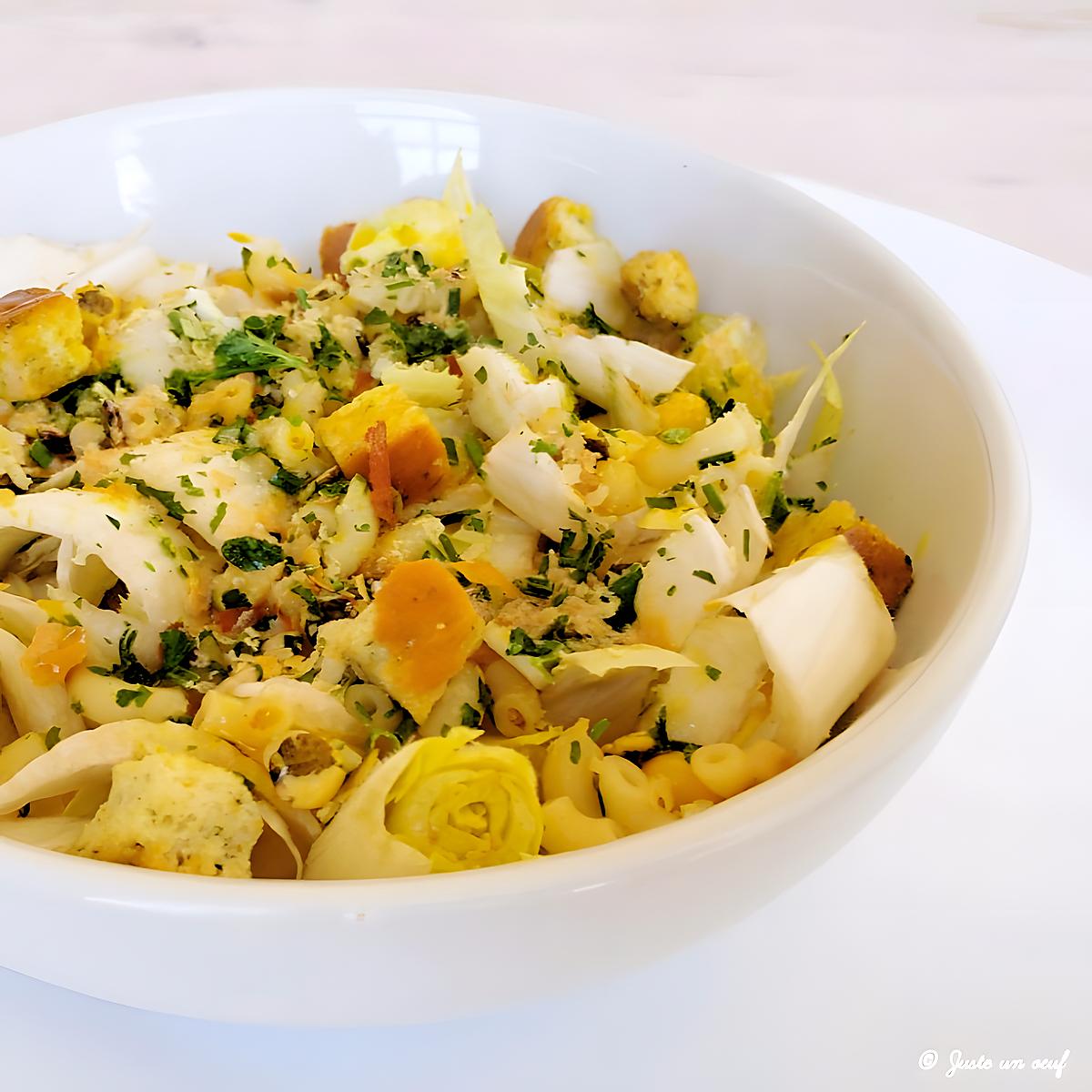 recette Salade de coquillettes aux endives