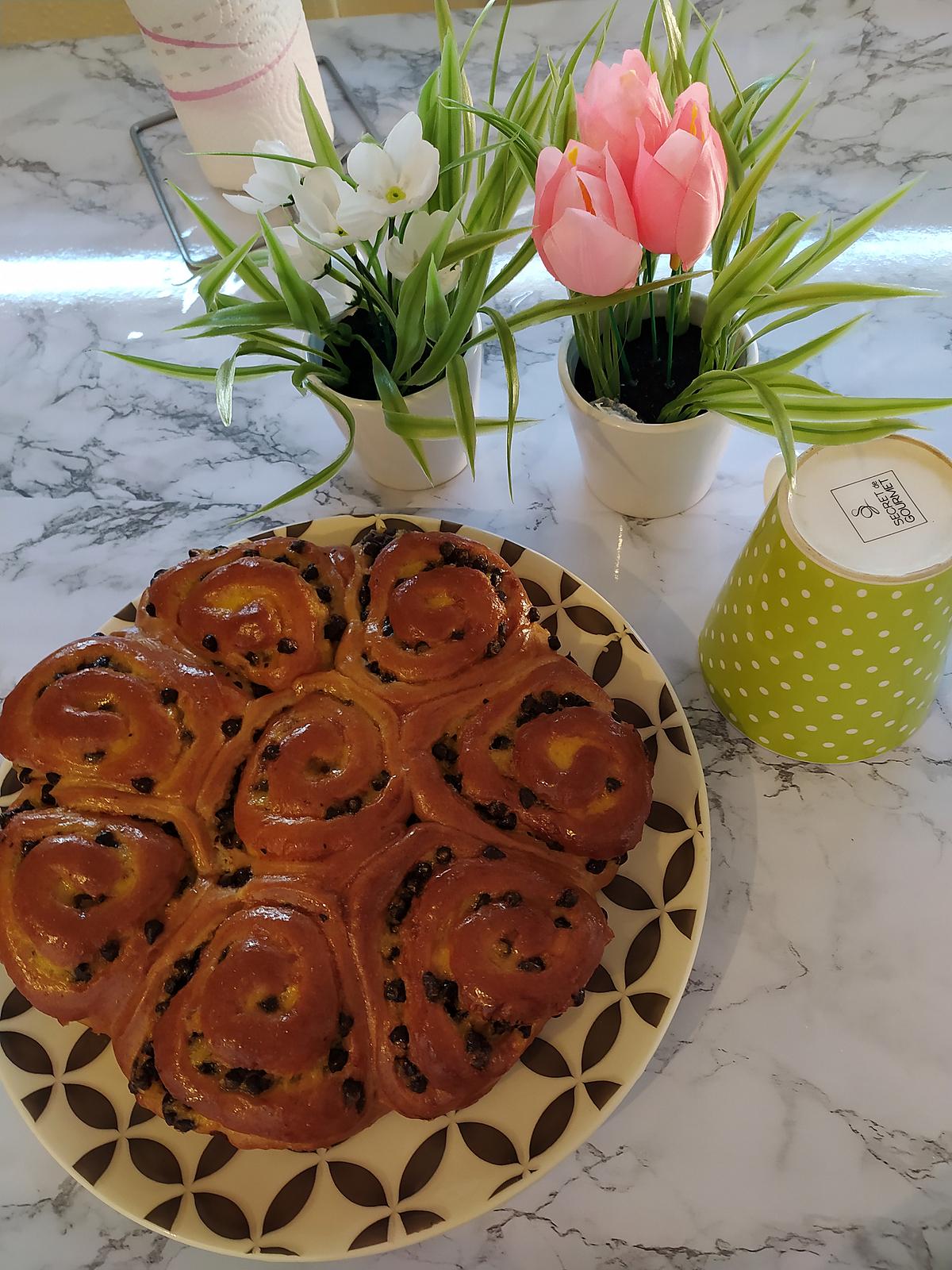 recette Chinois crème pâtissière et pépites de chocolat