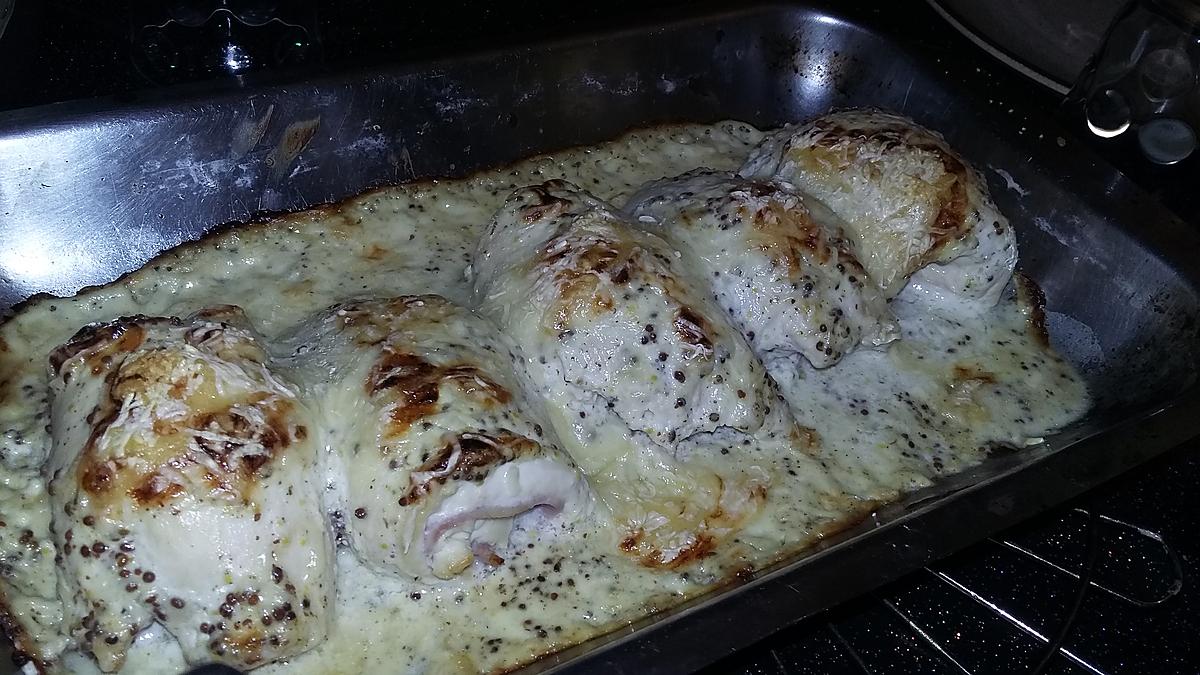 recette Blancs de dinde farcies roulées gratinées