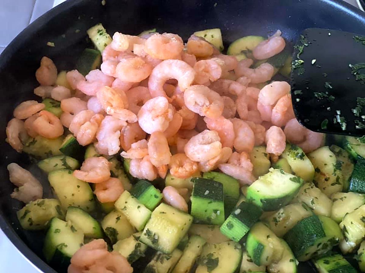 recette CURRY DE CREVETTES aux COURGETTES