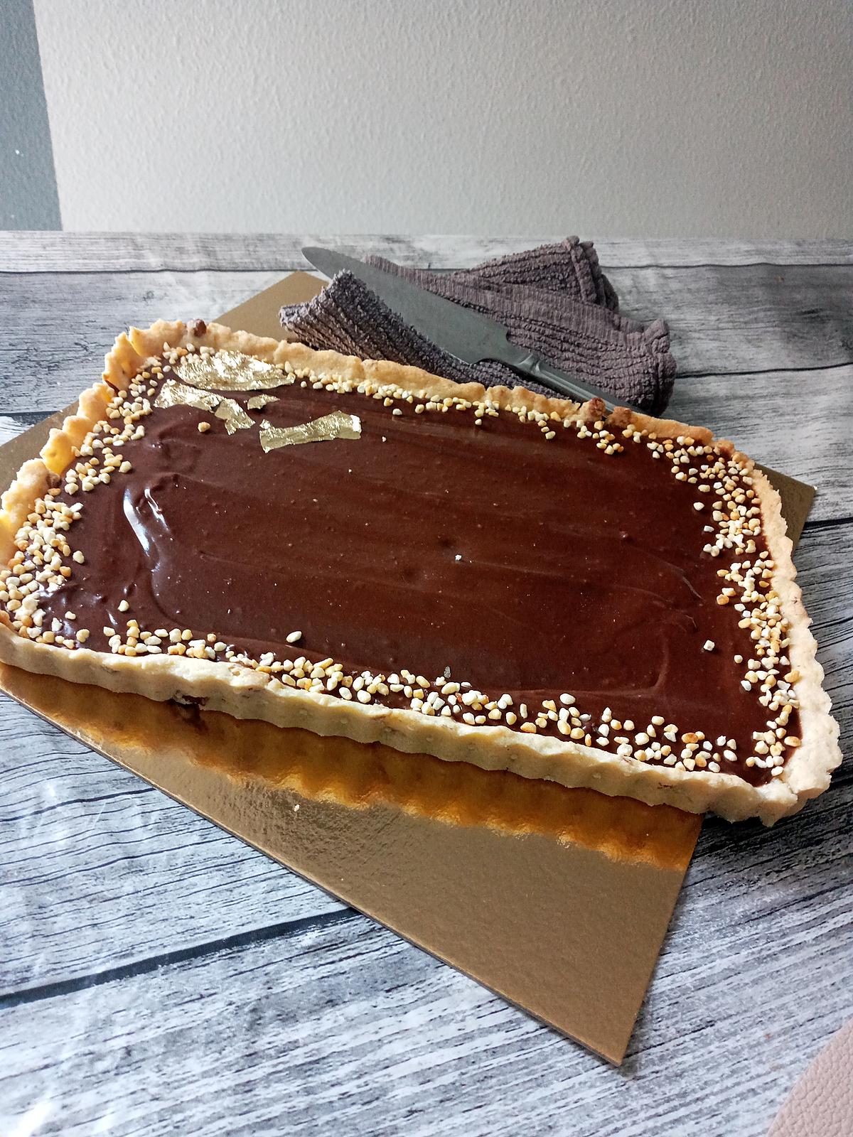 recette Tarte sablée au noix chocolat crème de châtaigne