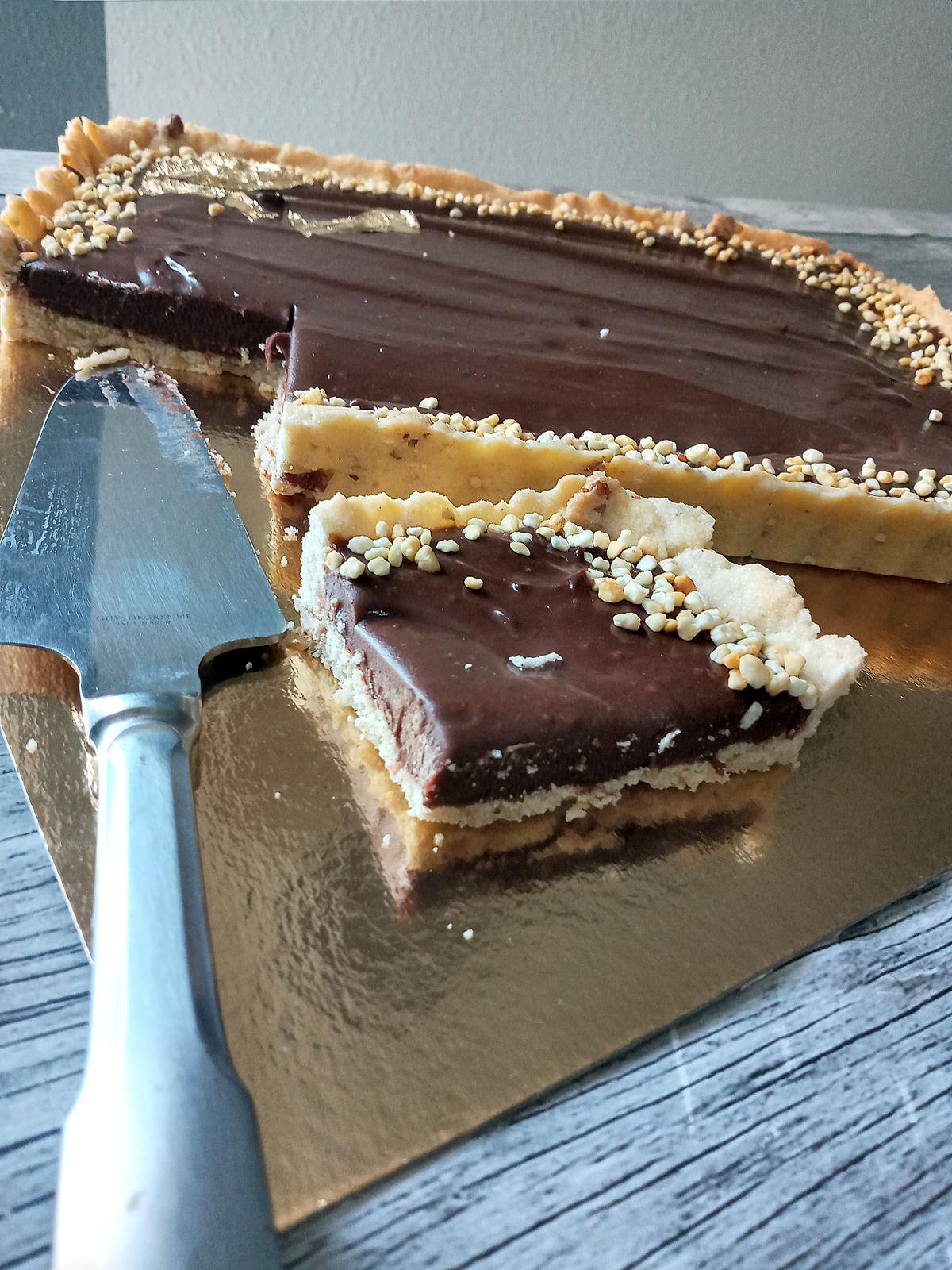 recette Tarte sablée au noix chocolat crème de châtaigne