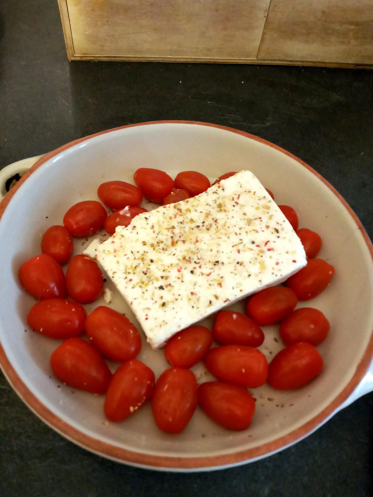 recette Féta rôtis aux tomates cerises
