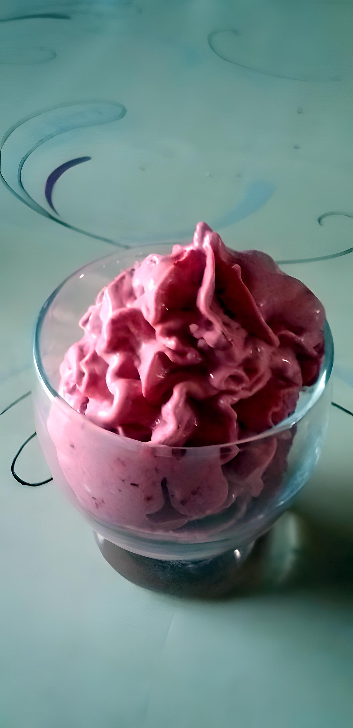 recette ice cream framboise banane de 10 mn