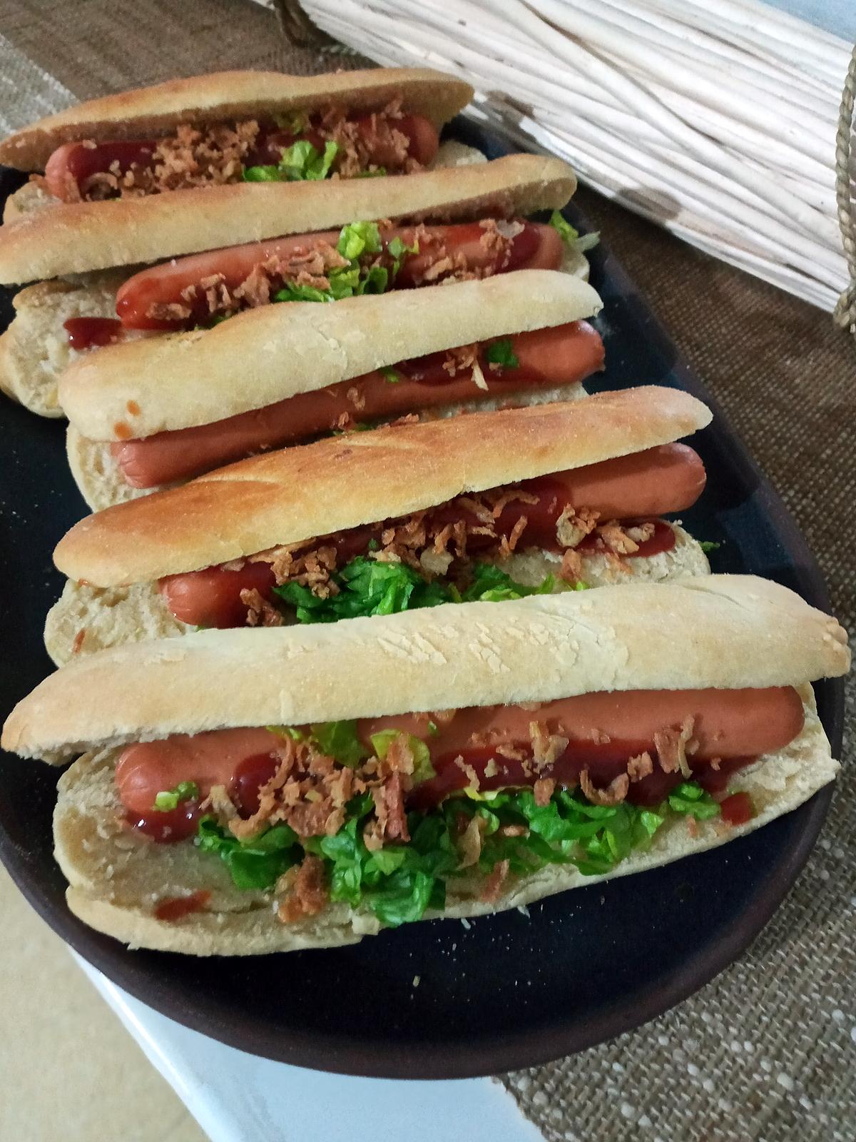 recette Pain a hot dog Américain