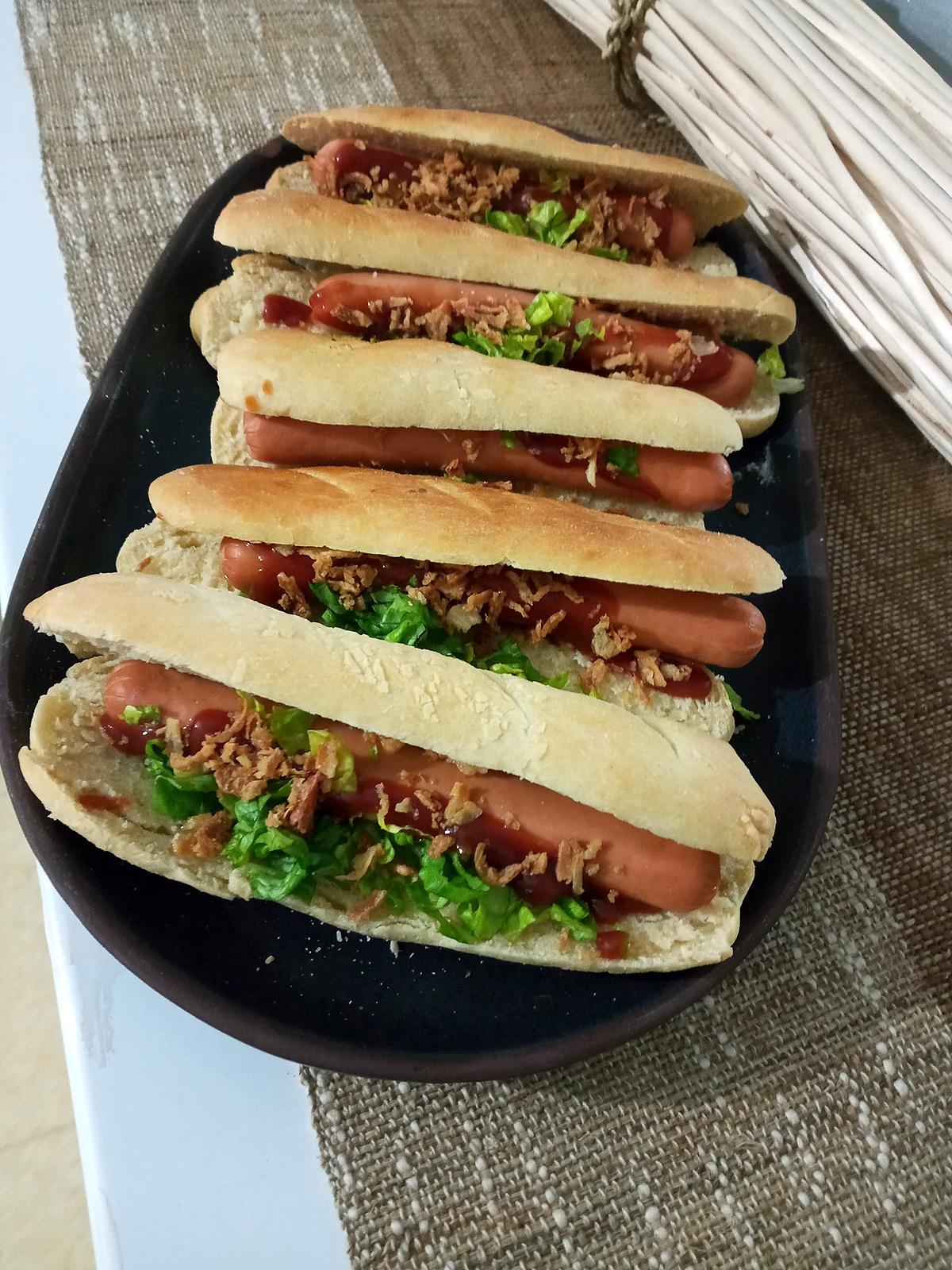 recette Pain a hot dog Américain