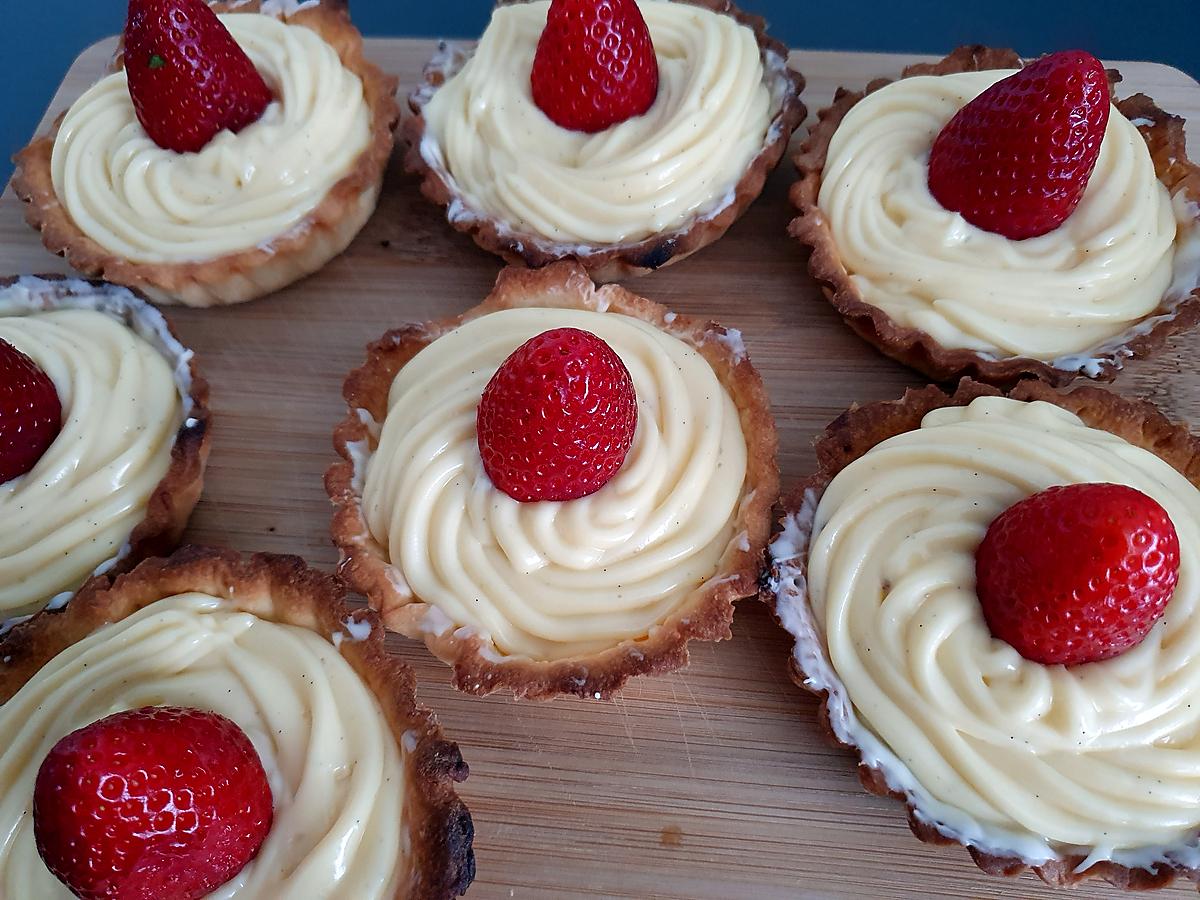 recette Tartelettes aux fraises et crème pâtissière