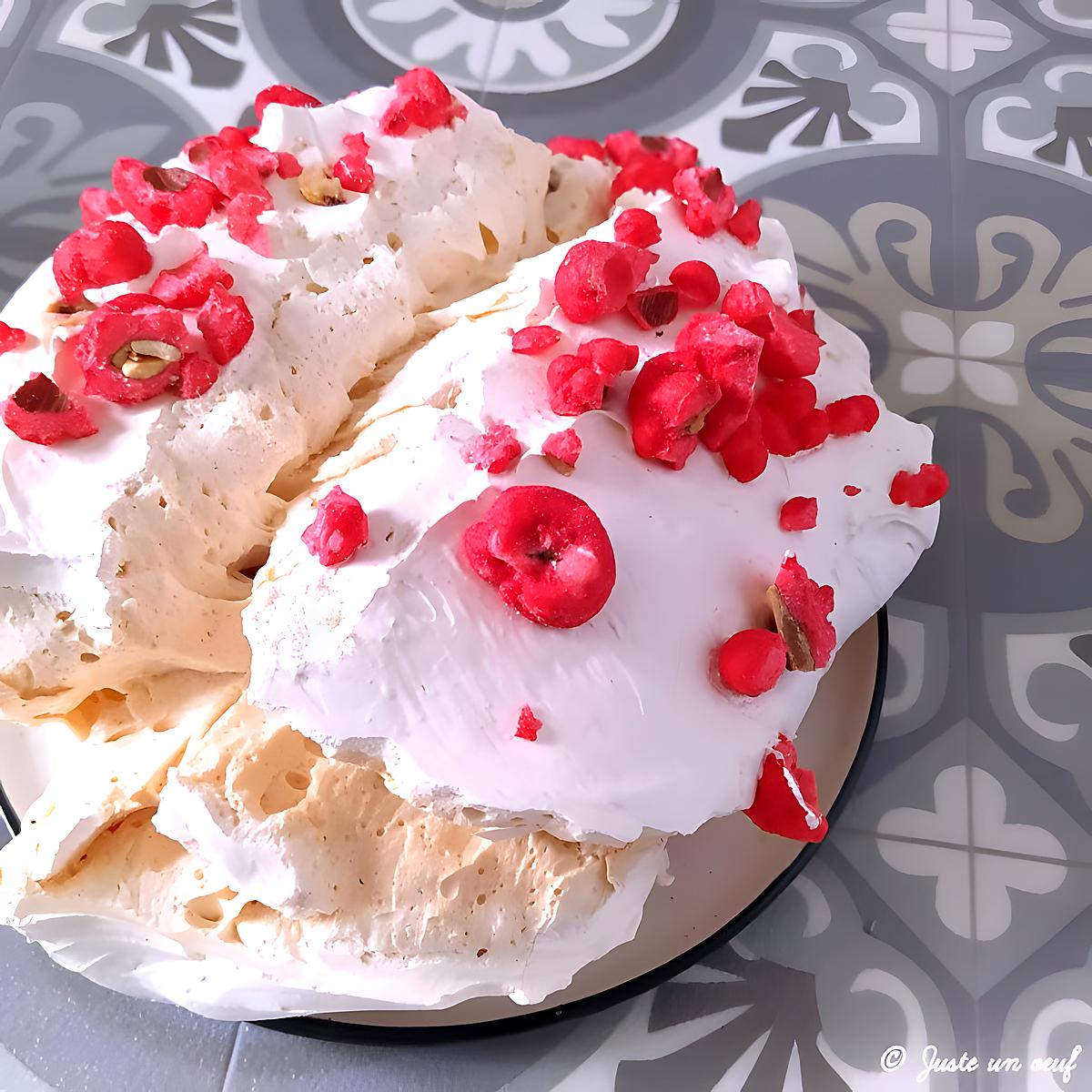 recette Meringue à la praline rose