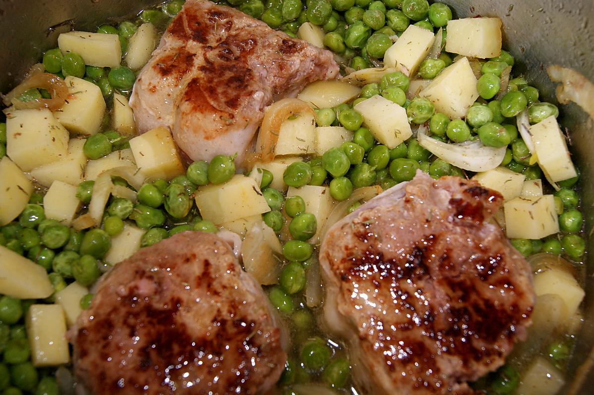 recette Paupiettes de Porc aux petits pois