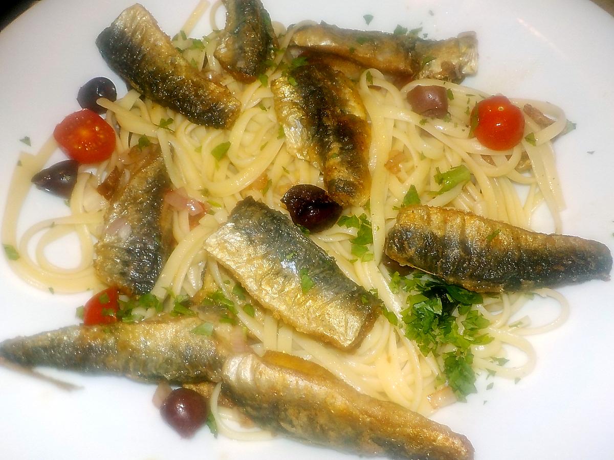 recette Linguines aux filets de sardines