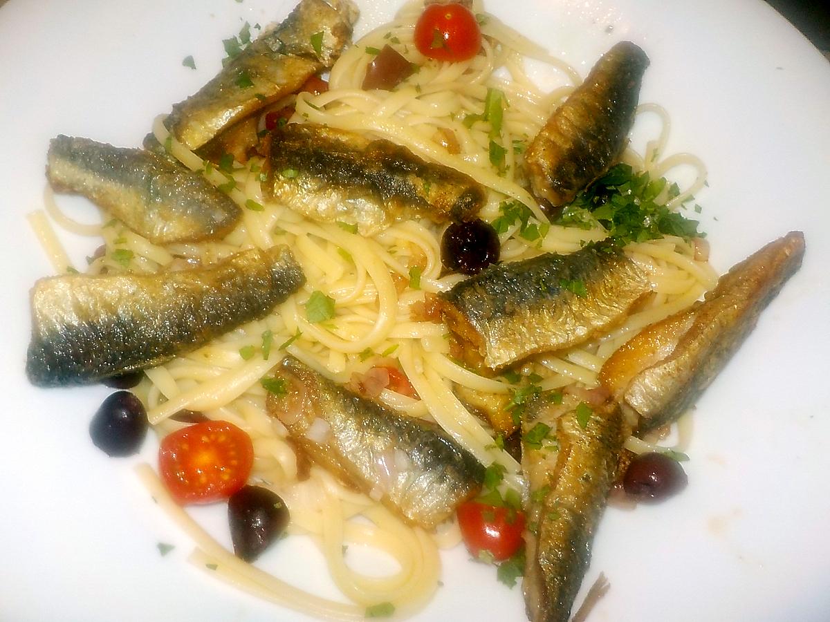 recette Linguines aux filets de sardines