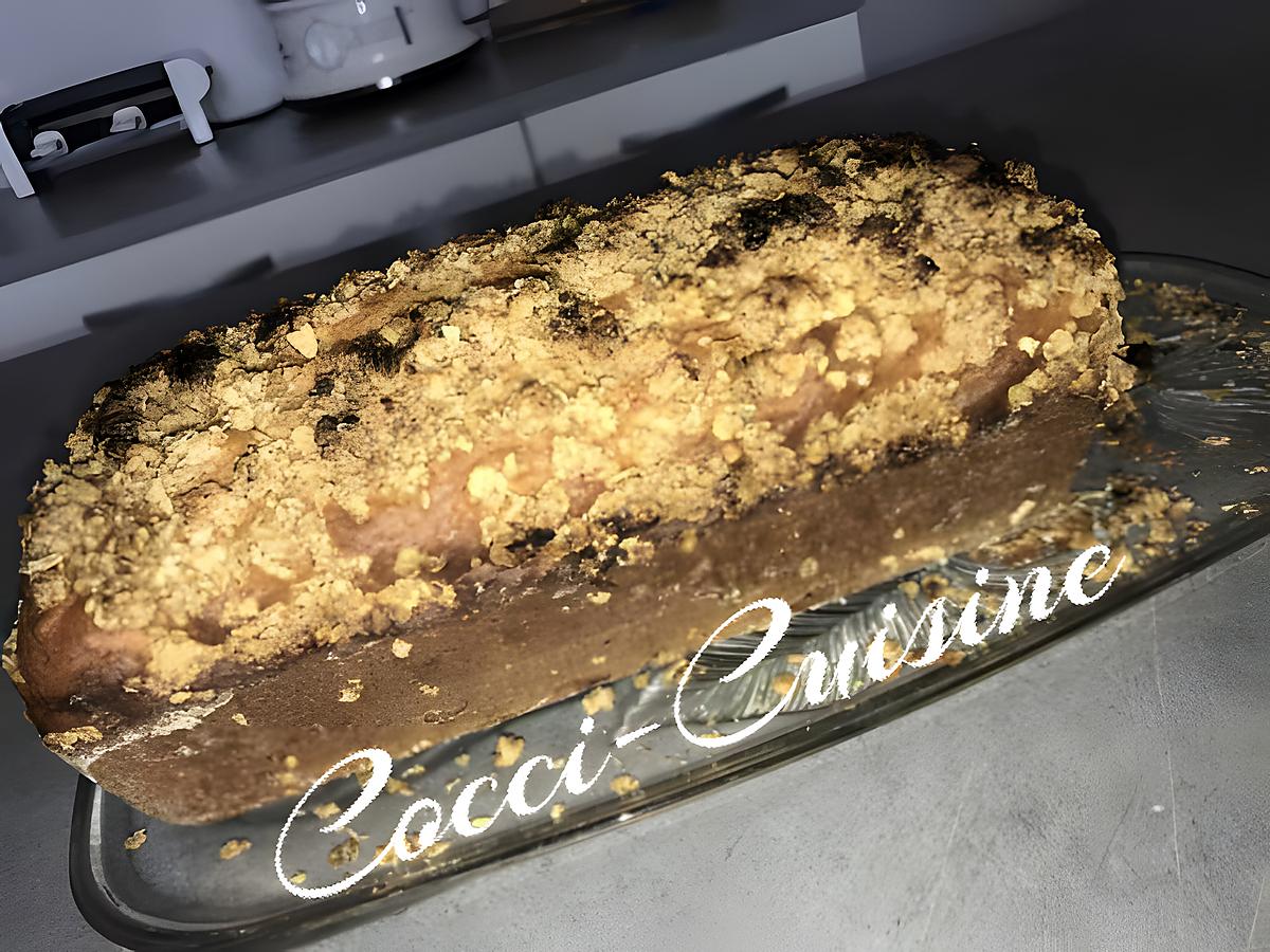 recette Cake aux pommes râpées et sa garniture croustillante