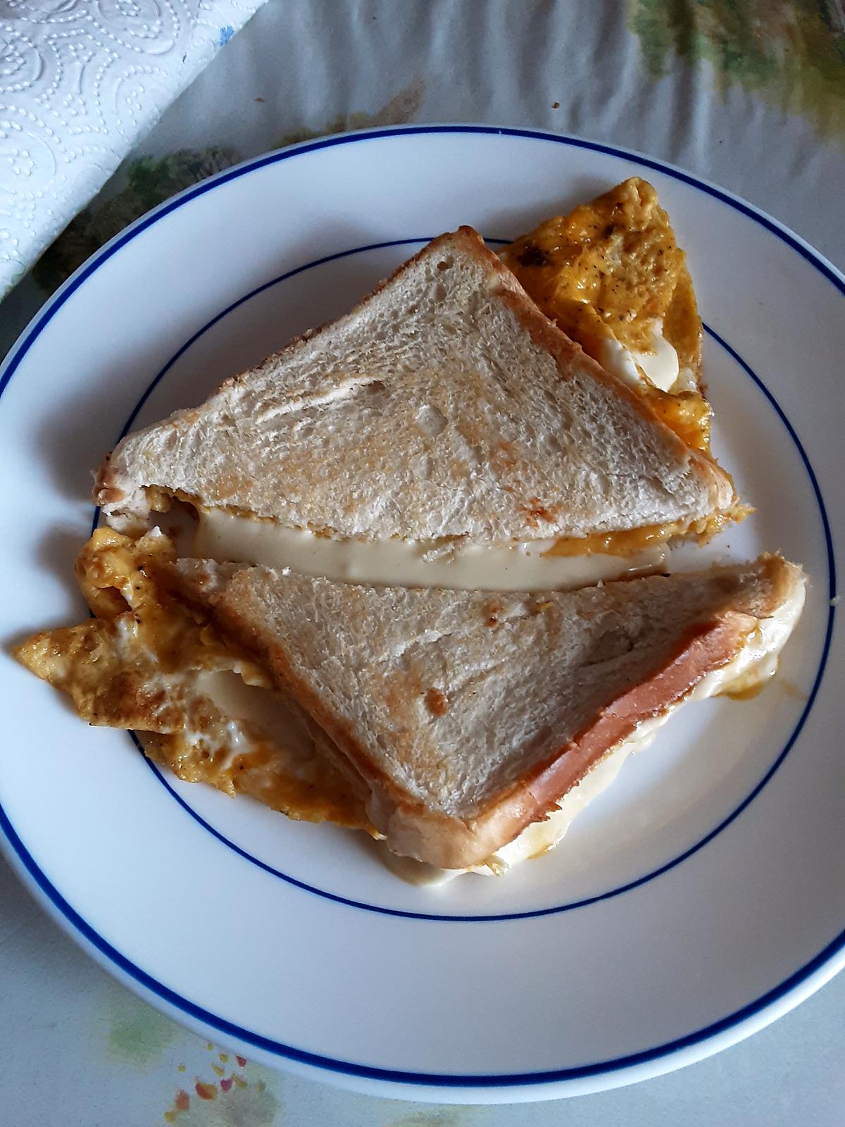 recette Croques omelette et fromage