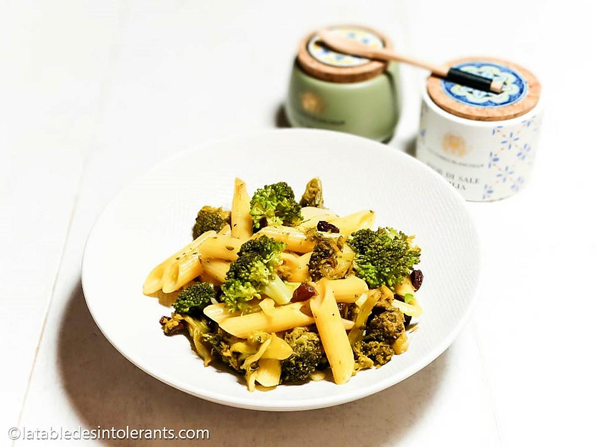 recette PENNE AU BROCOLI sans gluten ni lactose