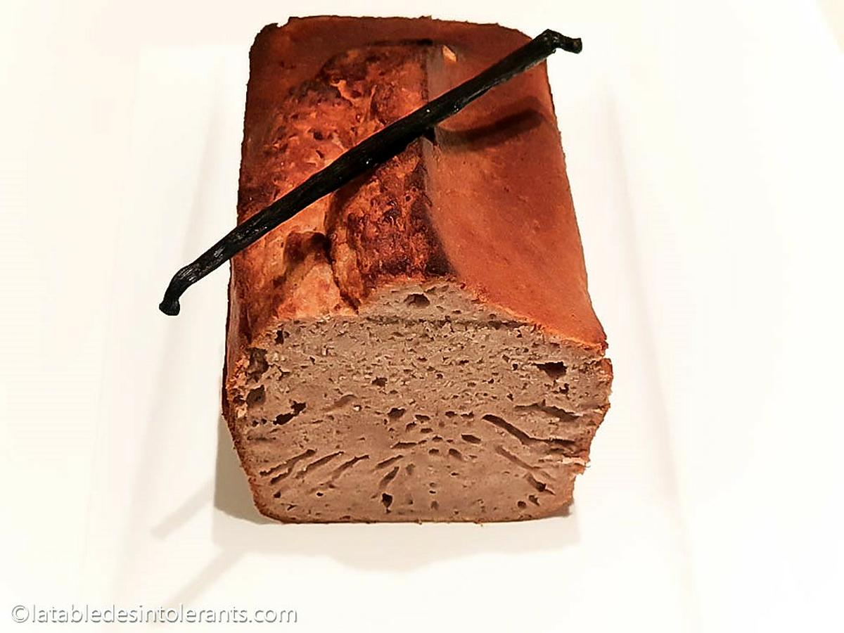 recette CAKE À LA VANILLE sans gluten, sans lait, avec ou sans sucre, sans levure, sans œuf