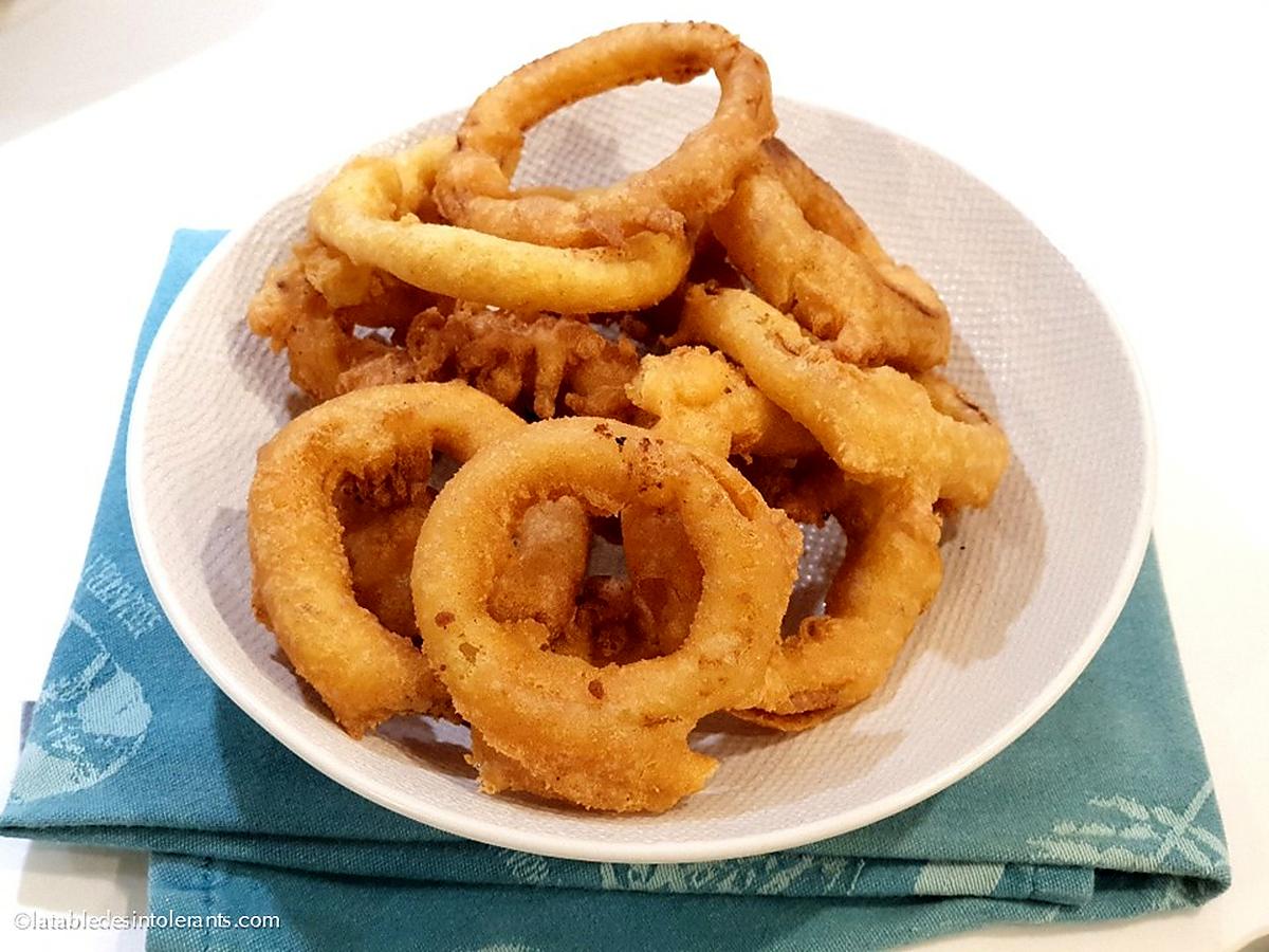 recette ONION RINGS sans gluten ni lait