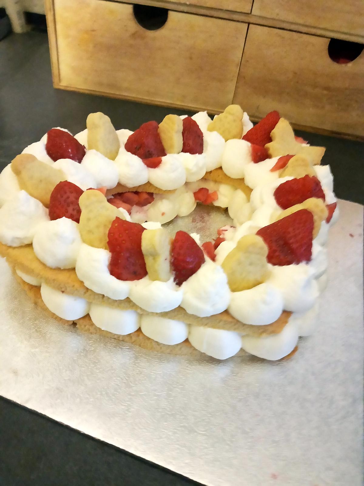 recette Symbol Cake cœur aux fraises