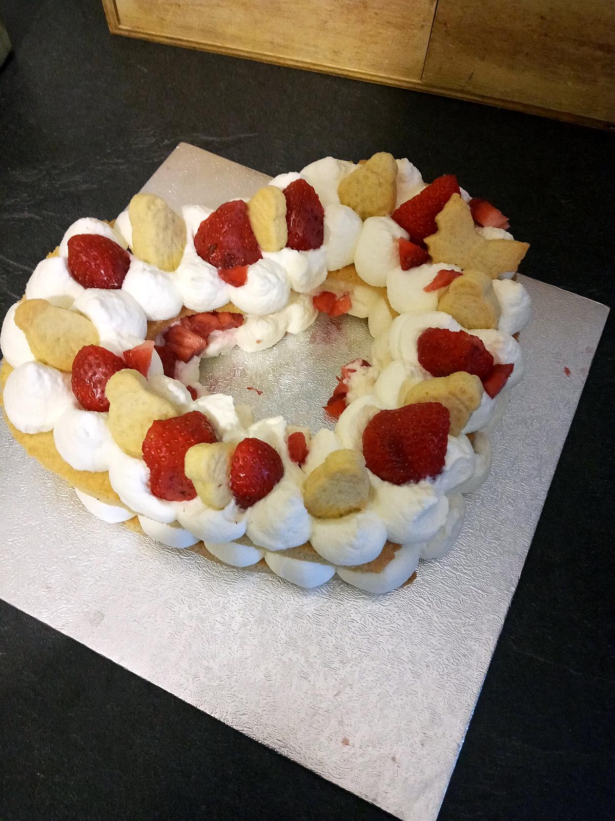 recette Symbol Cake cœur aux fraises