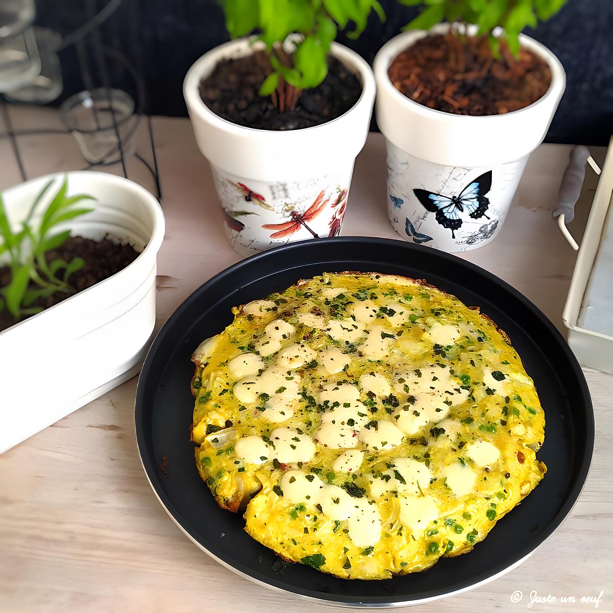 recette Frittata aux petits pois et à la mozzarella