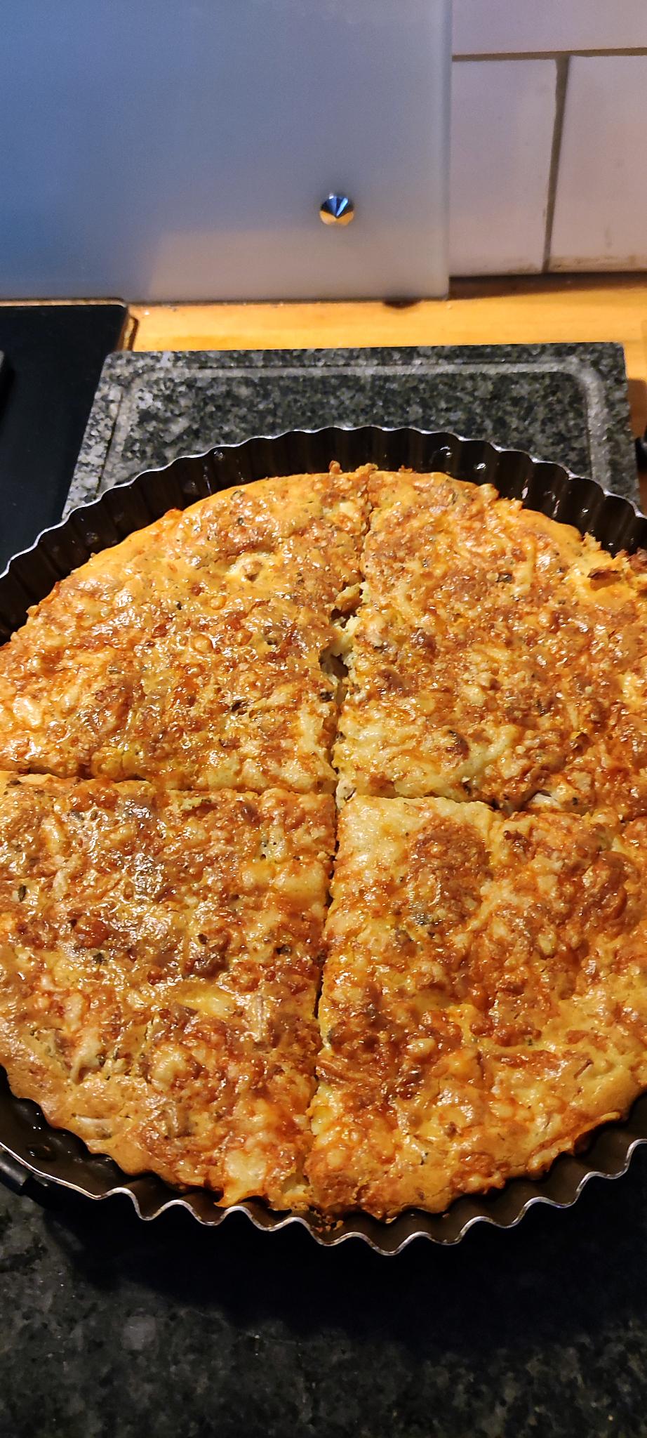 recette Quiche sans pâte au reste de poulet