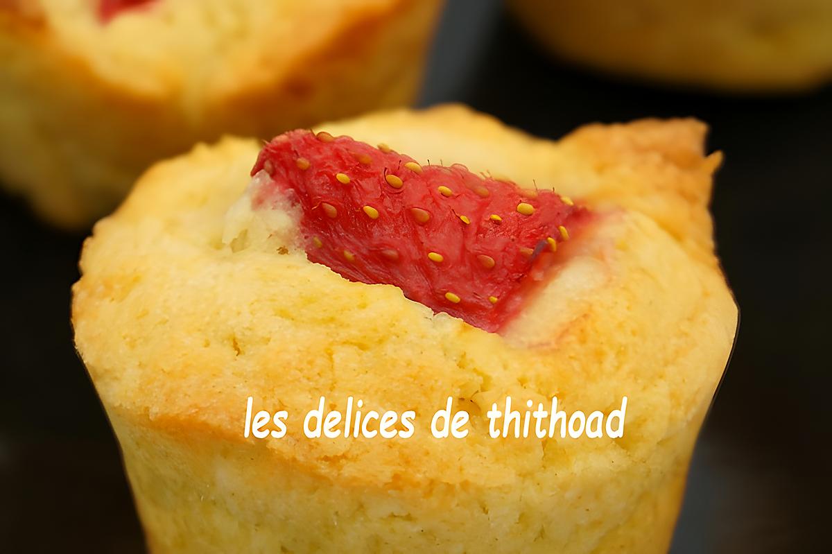 recette mini-cakes aux fraises