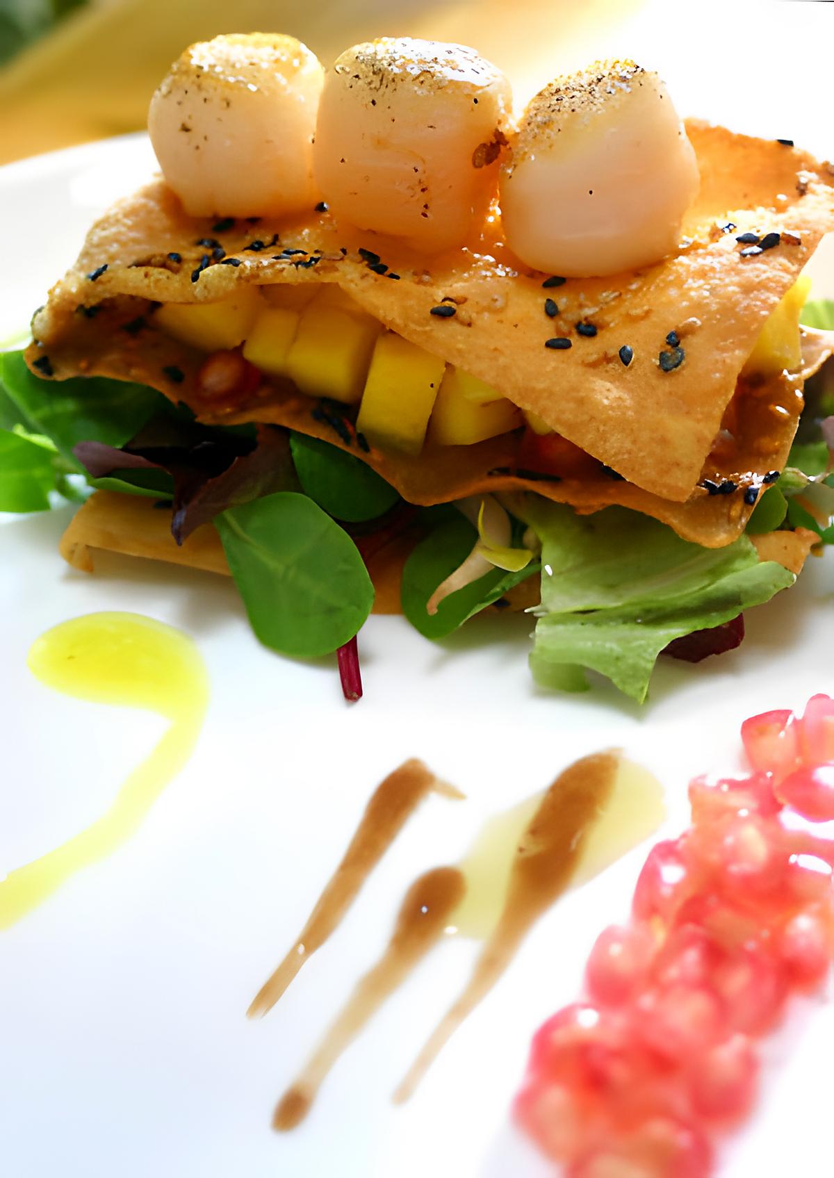 recette Millefeuille du Mekong (tartare de mangue en millefeuille)