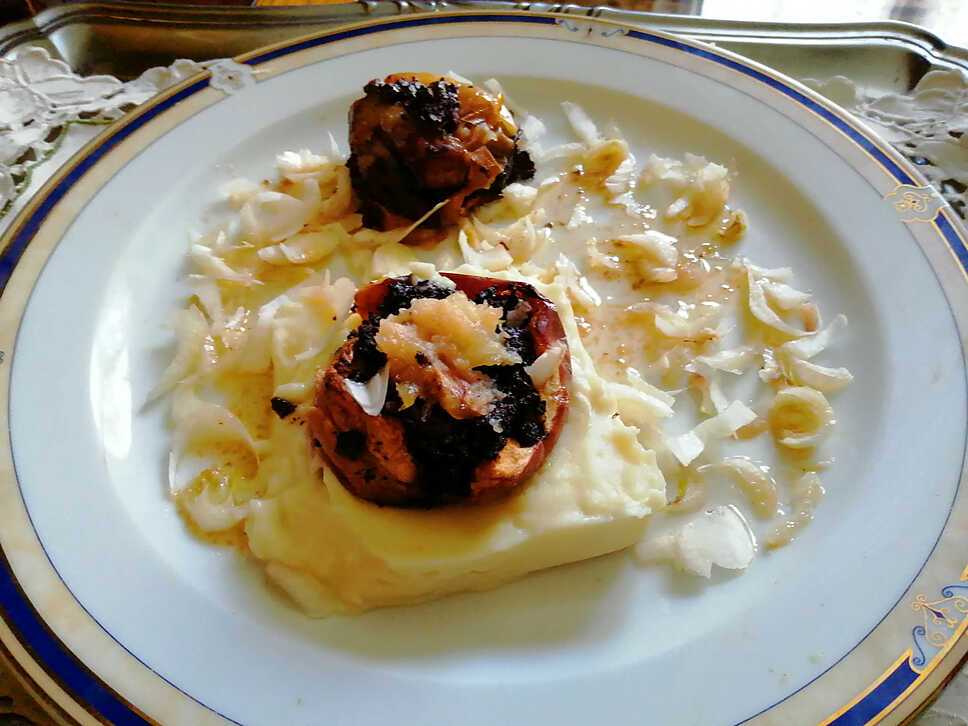 recette recette purée pommes boudin