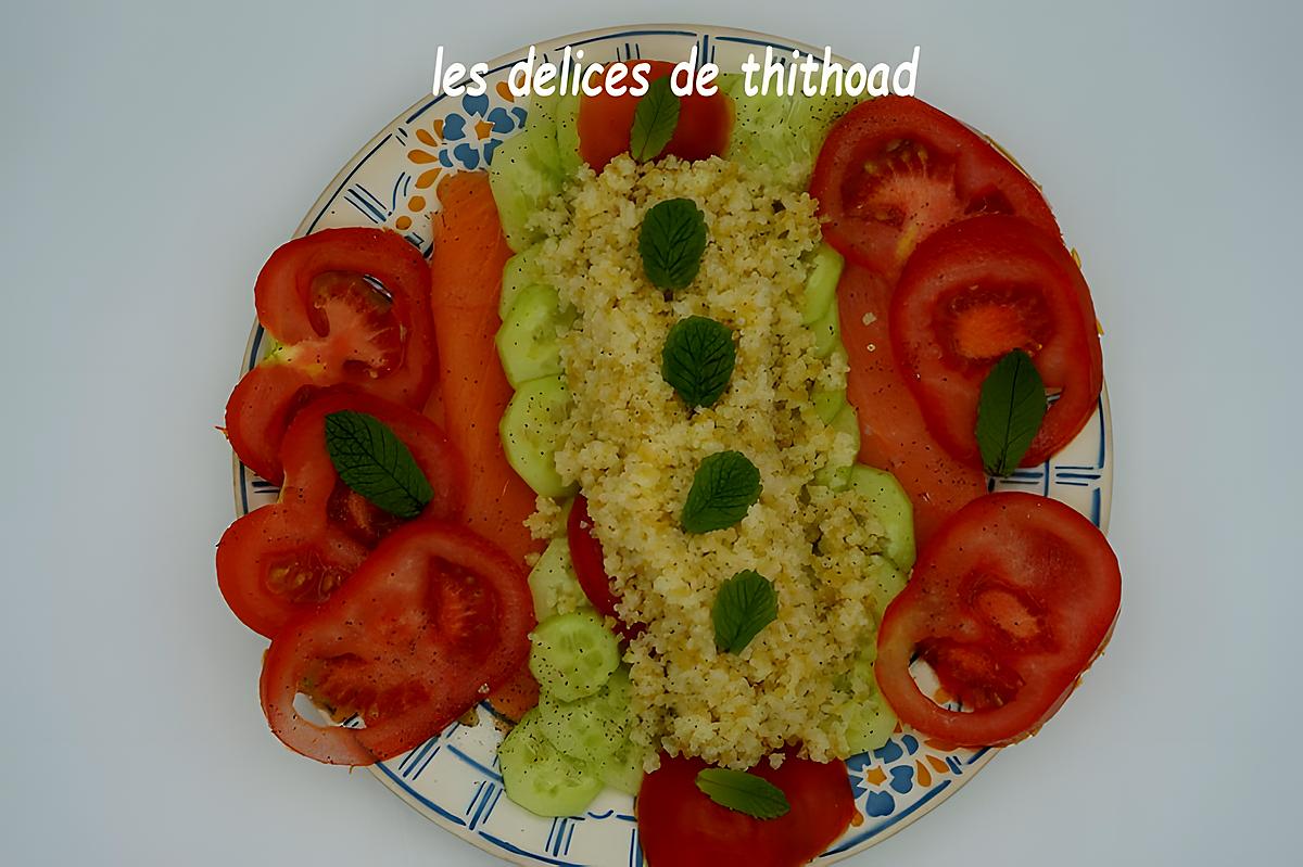 recette salade façon taboulé à la truite fumée