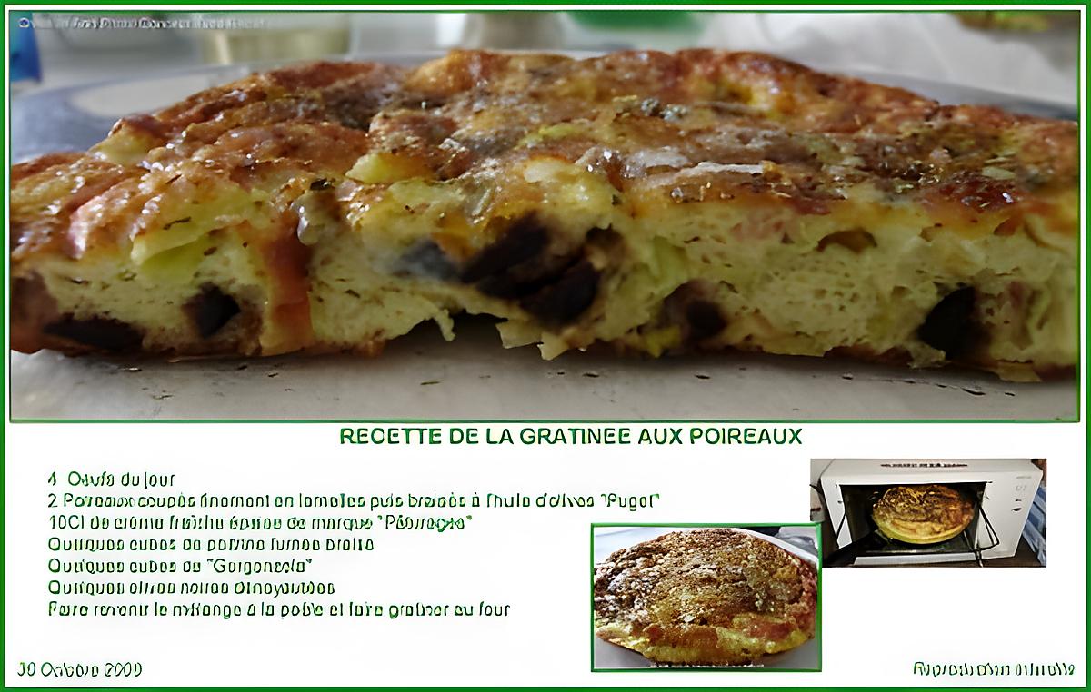 recette Gratinée au Poireaux