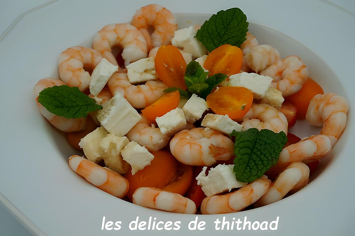 recette salade de tomates et crevettes