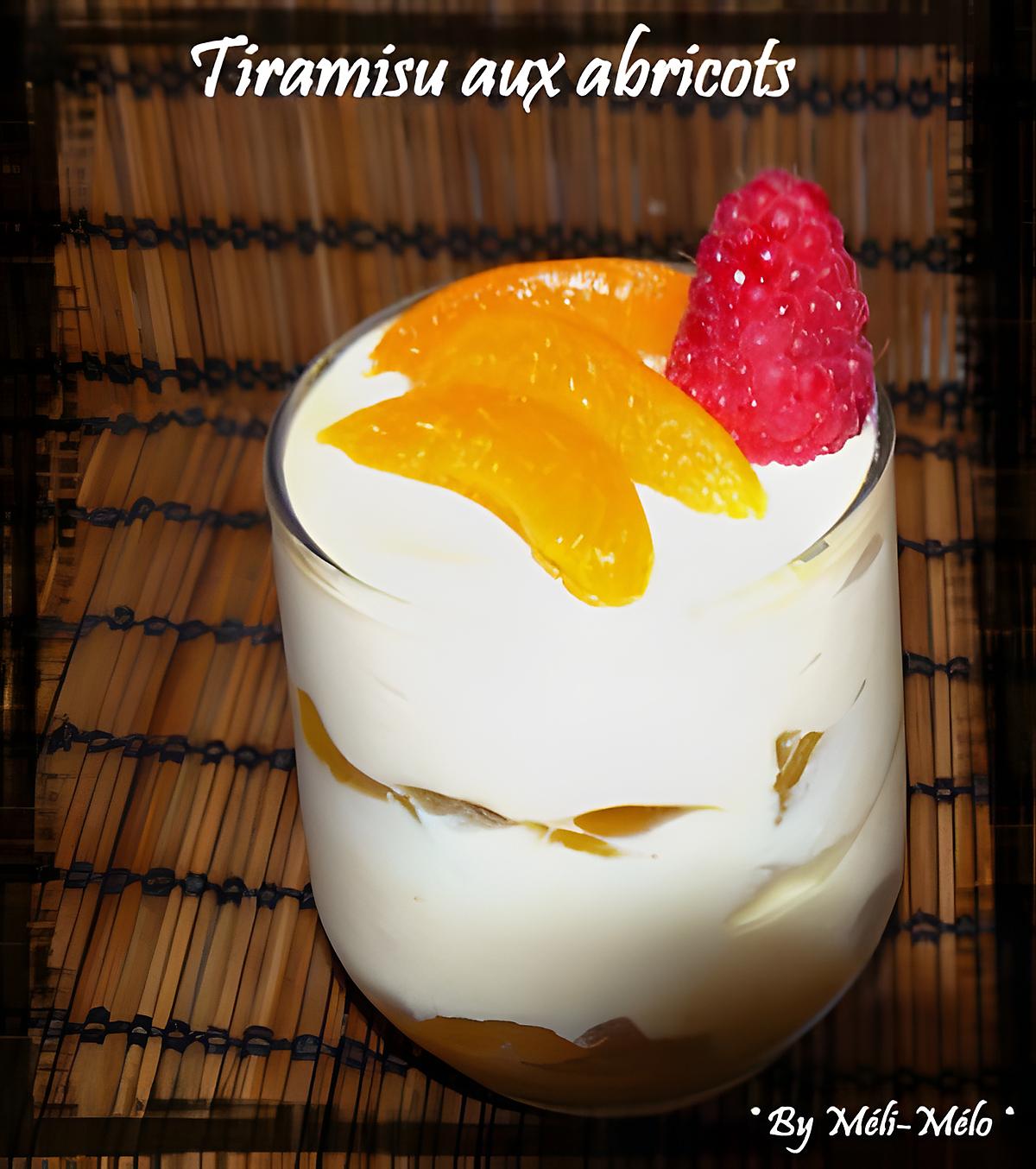 recette Tiramisu aux abricots