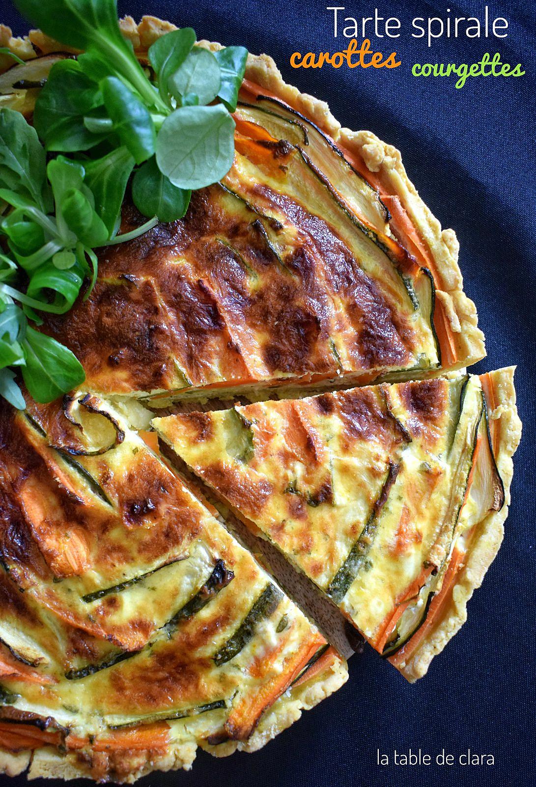 recette Tarte spirale aux carottes et courgettes