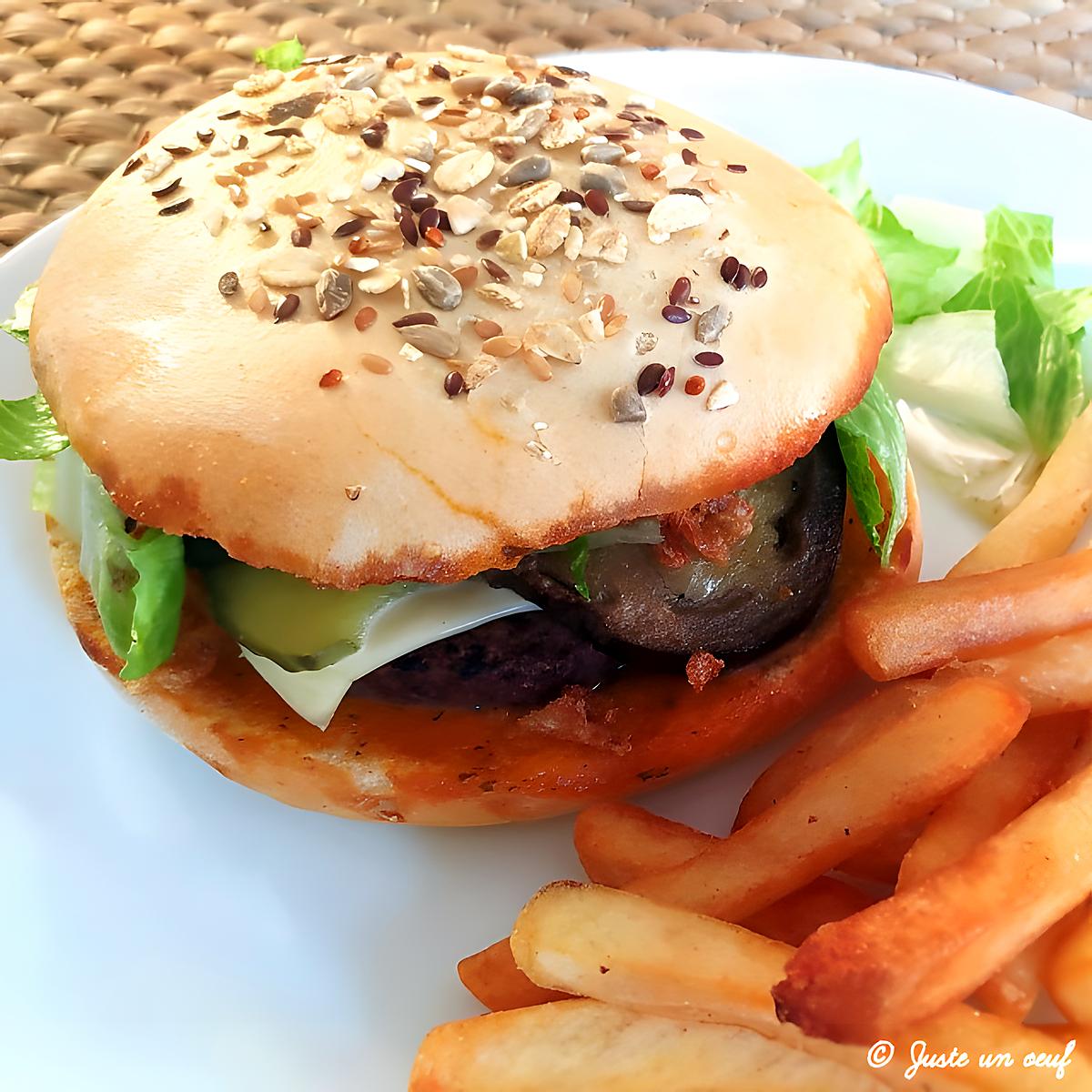 recette Burger aubergine au miel et cheddar blanc