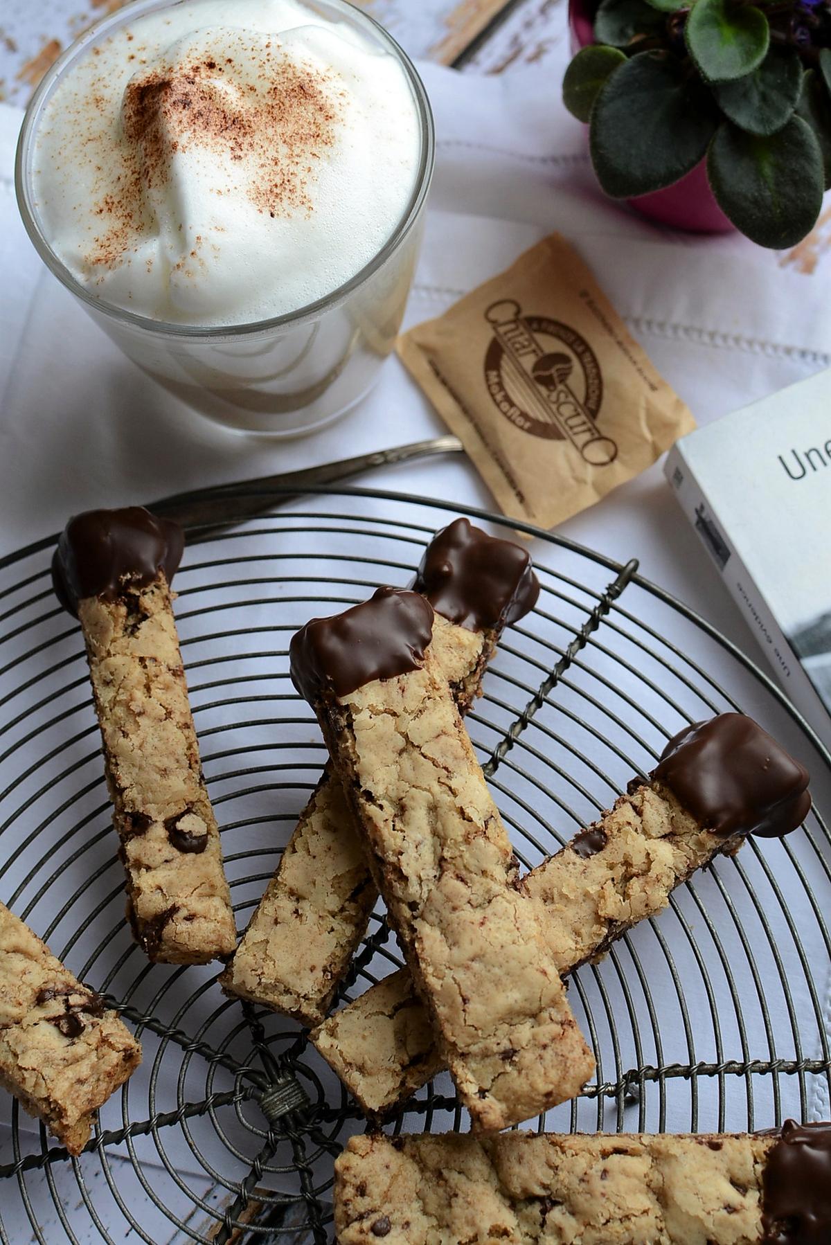 recette Cookies sticks nappés au chocolat