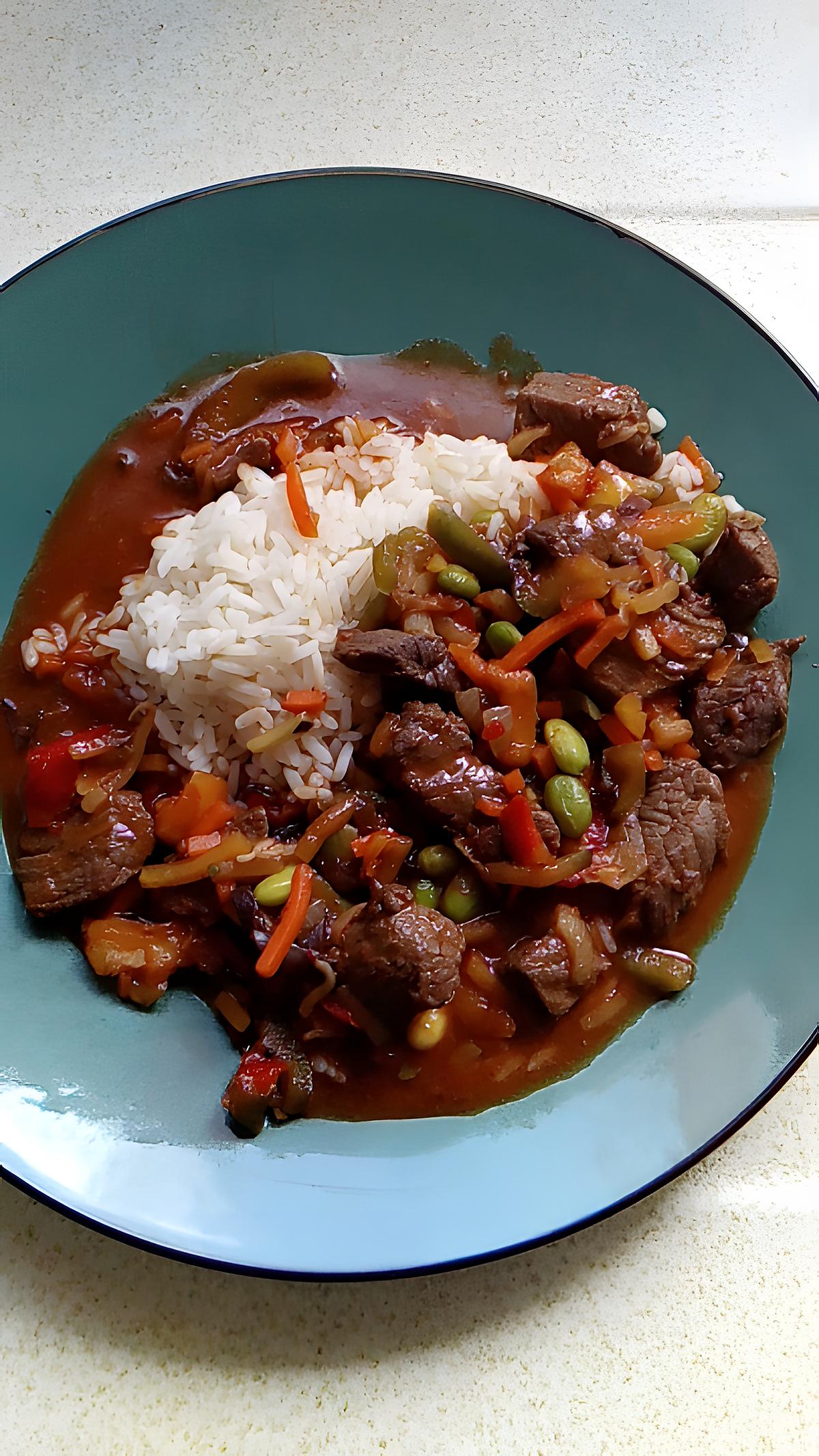 recette boeuf façon thai aux légumes