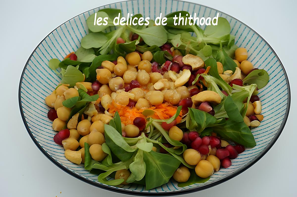 recette salade de pois chiches et mâche