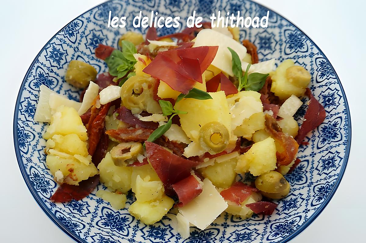 recette salade de pommes de terre aux saveurs d'Italie