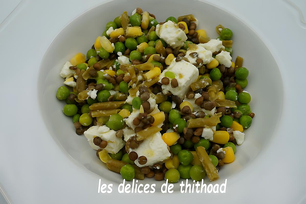 recette salade de lentilles aux légumes