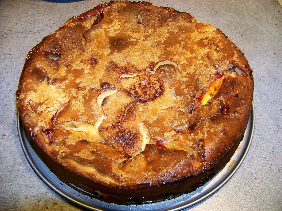 recette Clafoutis aux pêches , nectarines , banane