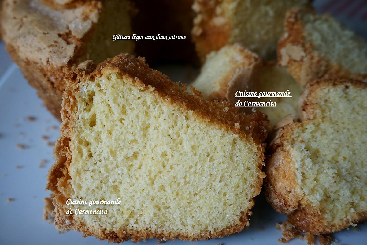 recette Gâteau léger aux deux citrons