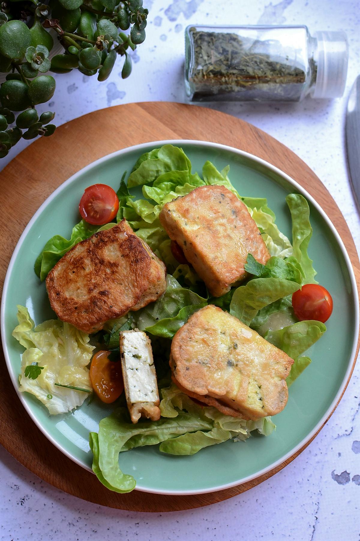 recette Tofu à l'ail des ours pané