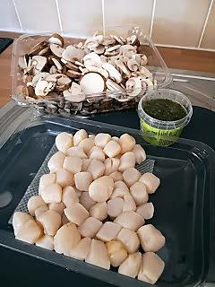 recette Noix de pétoncles aux champignons persillés