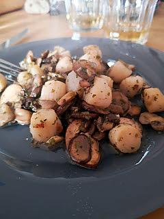 recette Noix de pétoncles aux champignons persillés