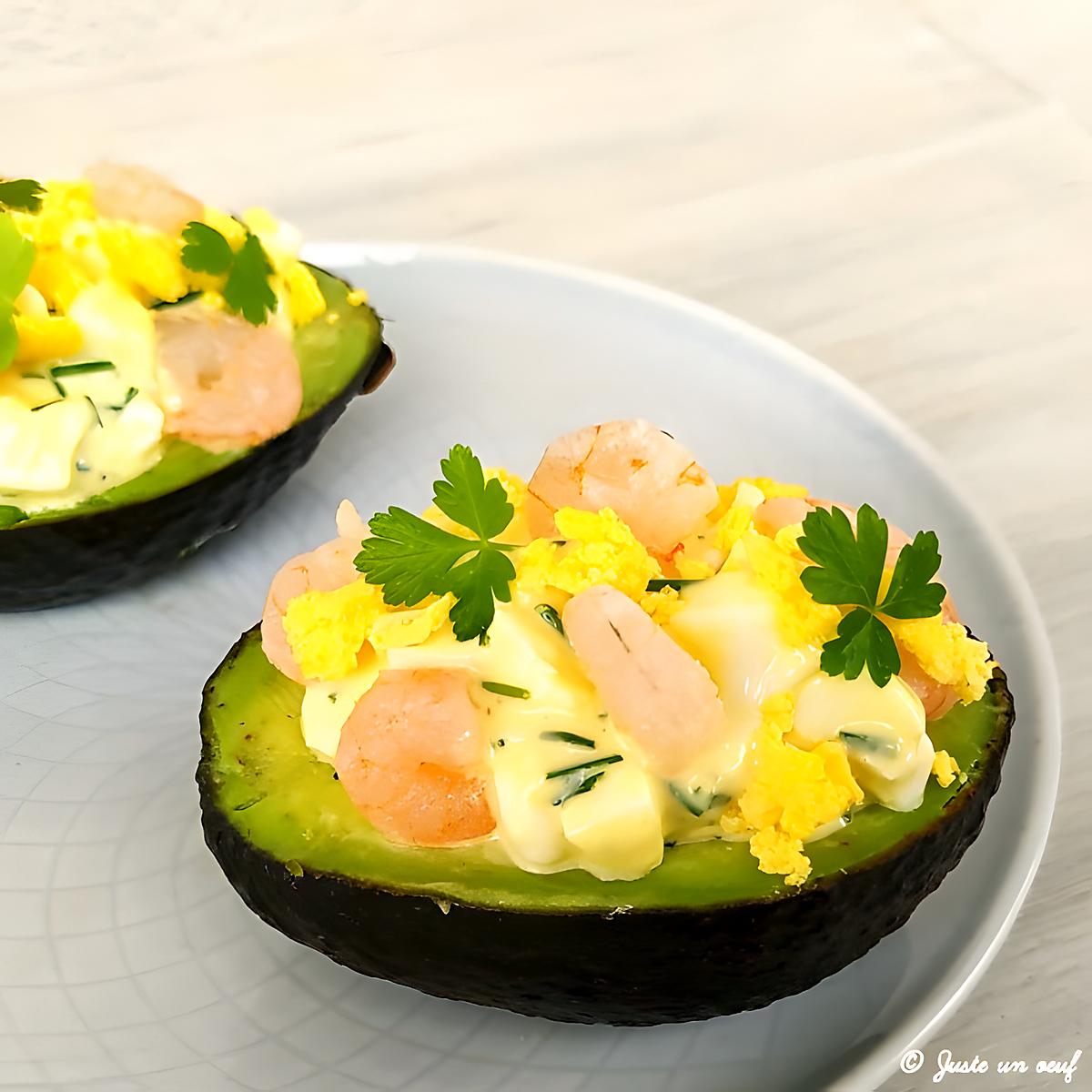 recette Avocats aux crevettes