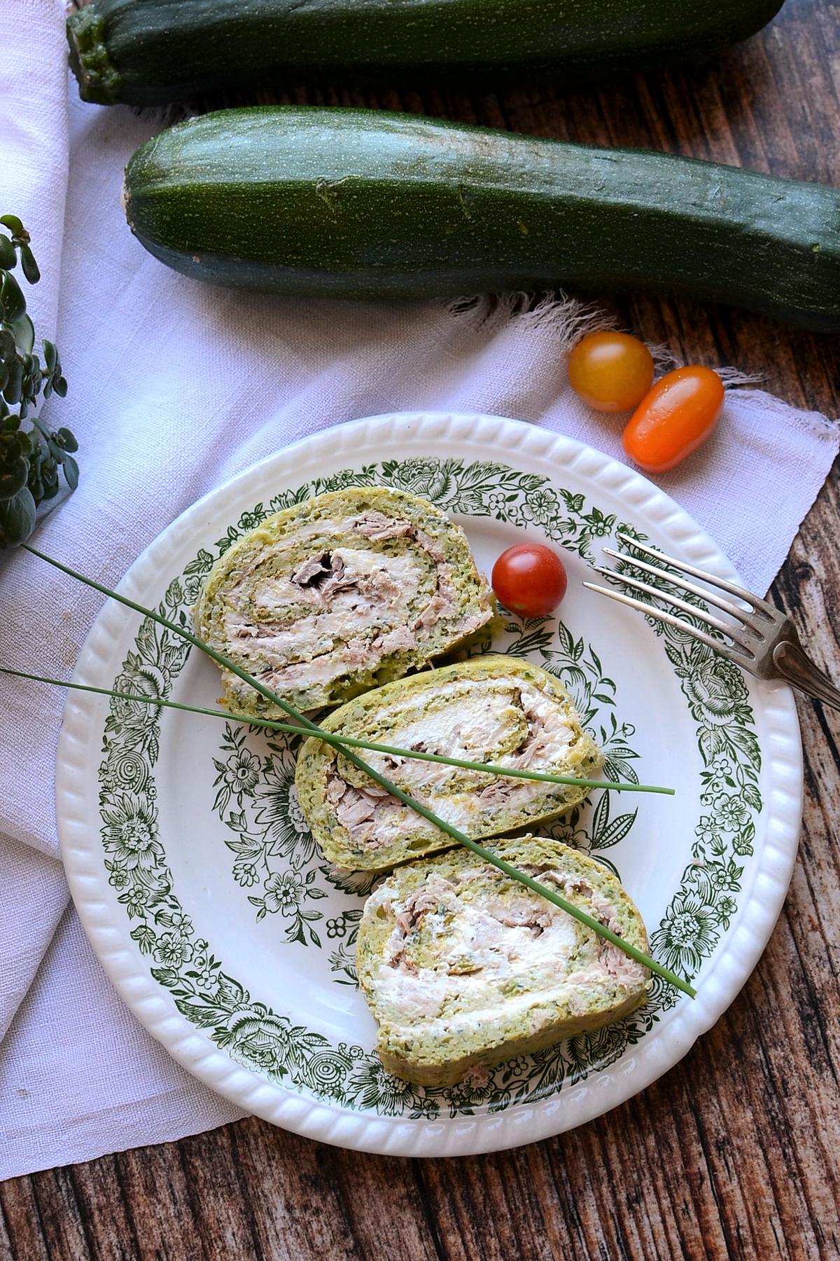 recette Roulé courgette thon fromage