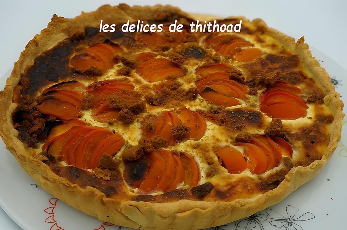 recette tarte aux abricots et spéculoos