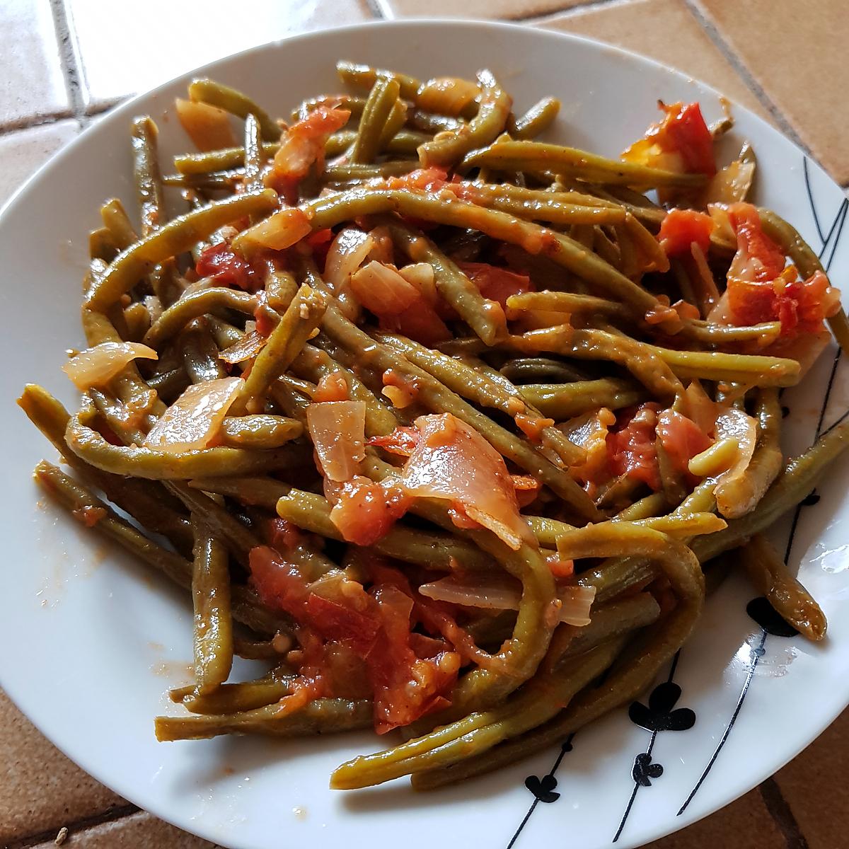 recette Haricots verts aux tomates à l'indienne