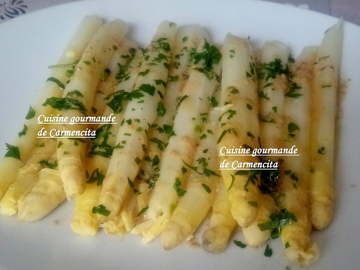 recette Asperges blanches sauce vinaigrette