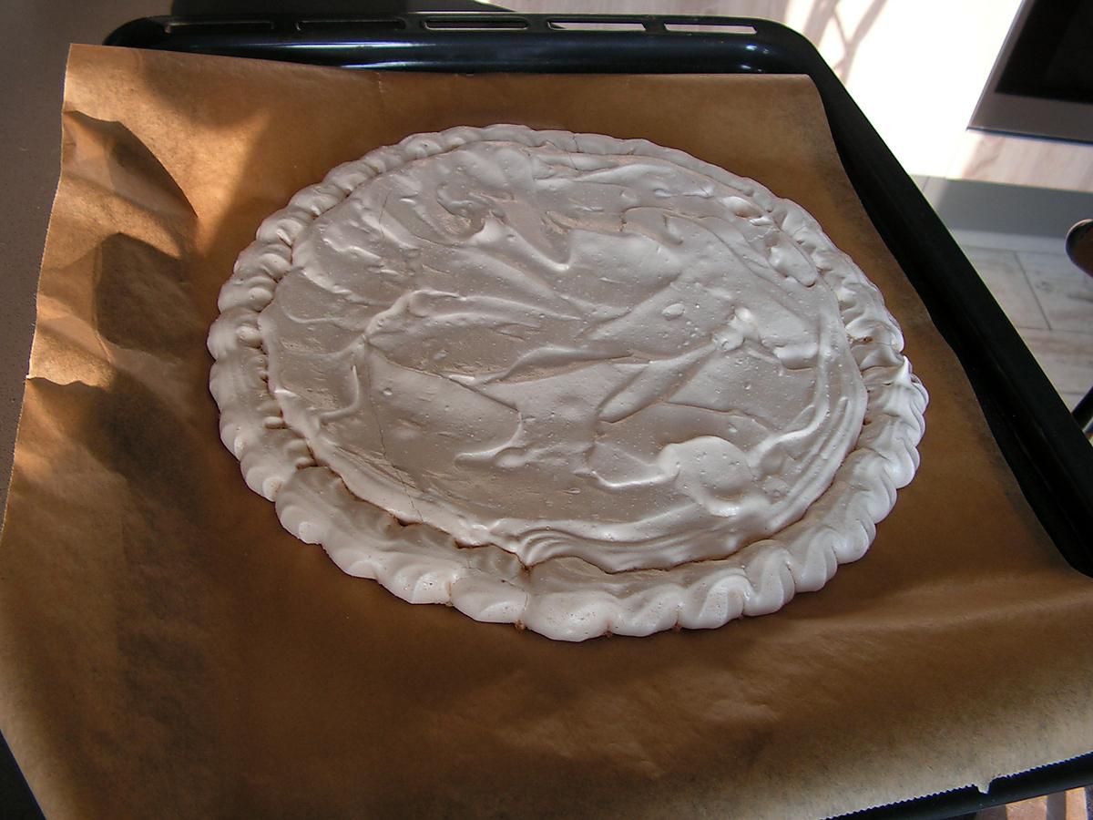 recette Pavlova pêche poire